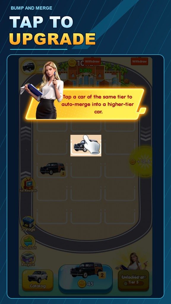 Upgrade cars to higher levels after merging